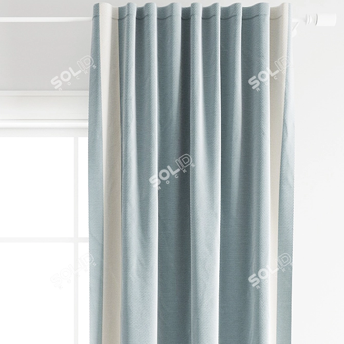 Premium Polygonal Curtain Model 3D model image 5