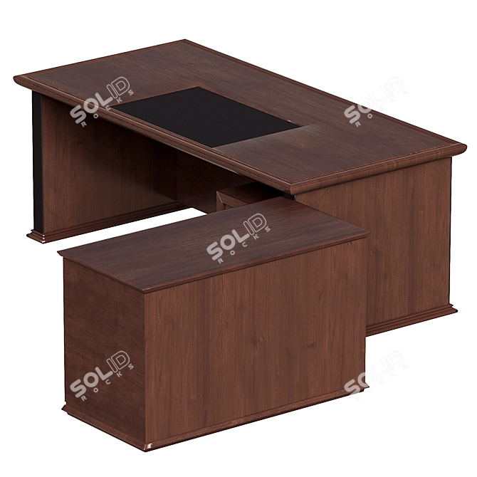 Corona Render Office Table 3D model image 2