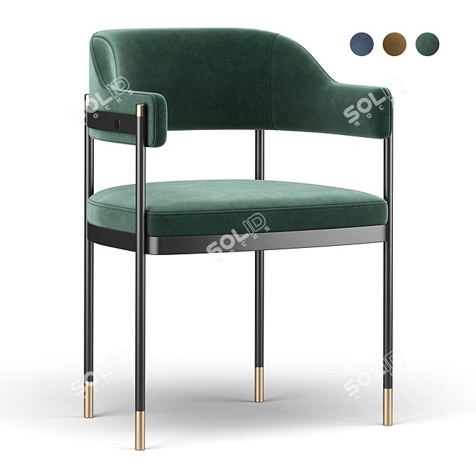 Modern Dale Dining Chair: Stylish and Comfortable 3D model image 1