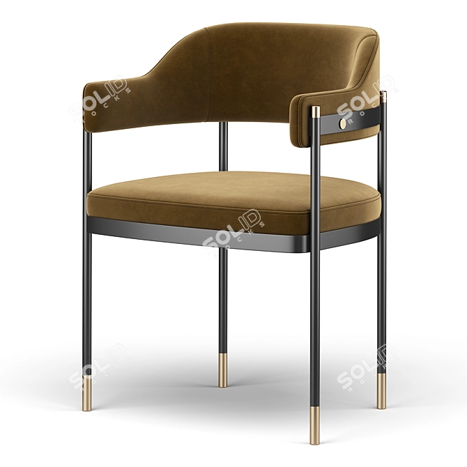 Modern Dale Dining Chair: Stylish and Comfortable 3D model image 4