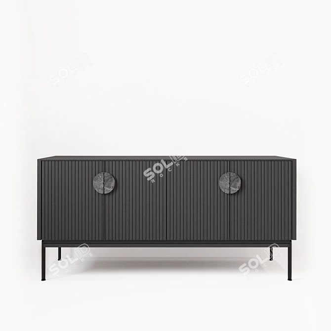 Sleek Alto Sideboard with Customizable Dimensions 3D model image 2