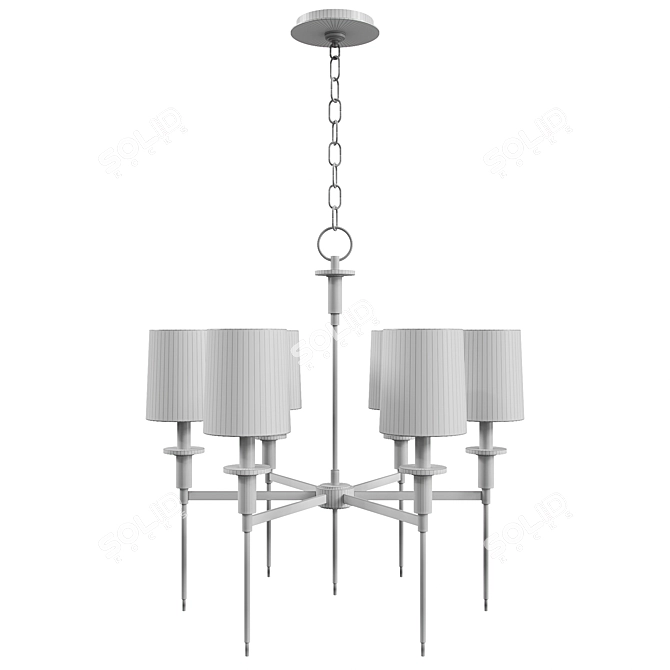 Hudson Valley Amherst 8516: Elegant Faux Silk Chandelier 3D model image 2