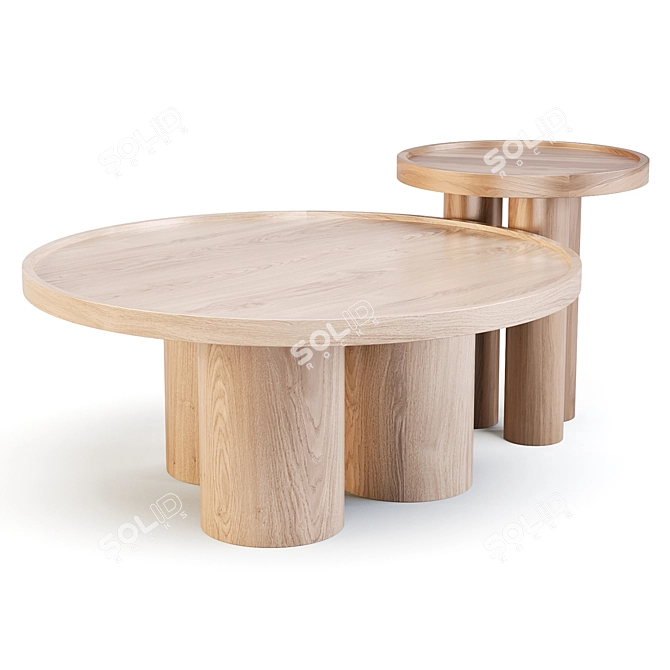 Delta Coffee & Side Table: Stylish and Elegant 3D model image 1