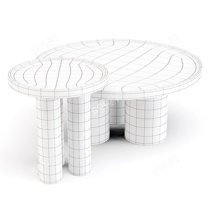 Delta Coffee & Side Table: Stylish and Elegant 3D model image 3