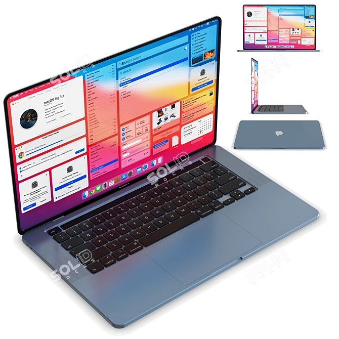 2021 MacBook Pro: The Ultimate Laptop Companion 3D model image 6