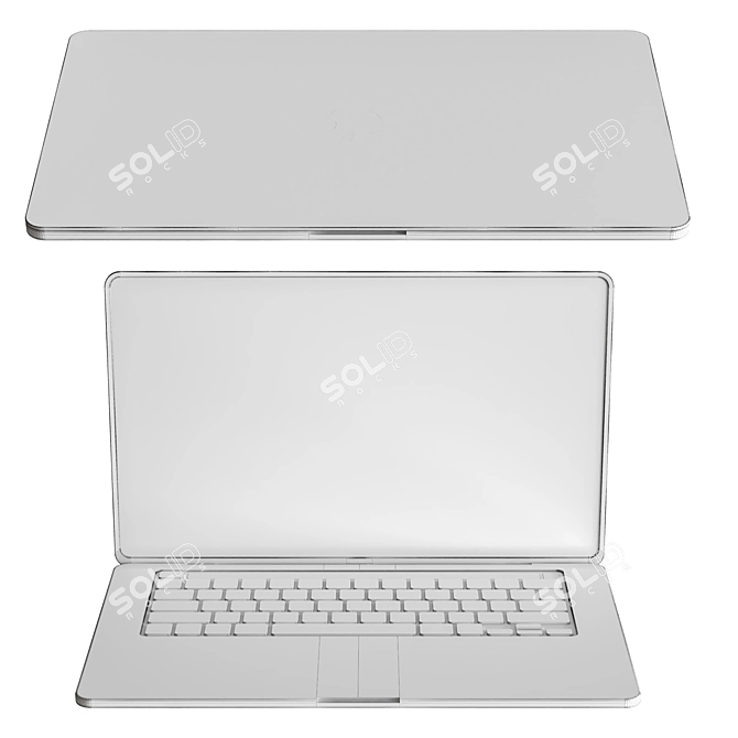 2021 MacBook Pro: The Ultimate Laptop Companion 3D model image 7