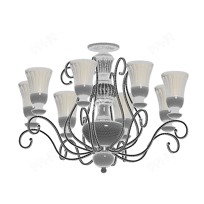 Versace Country Chandelier 3D model image 2