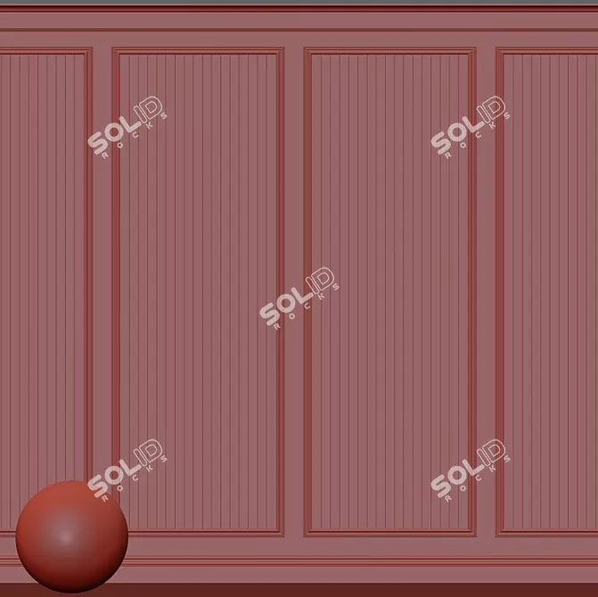 Decorative Plaster with Elegant Molding 3D model image 3