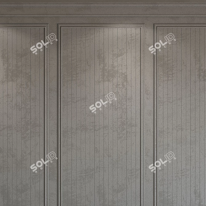 Decorative Plaster with Elegant Molding 3D model image 4