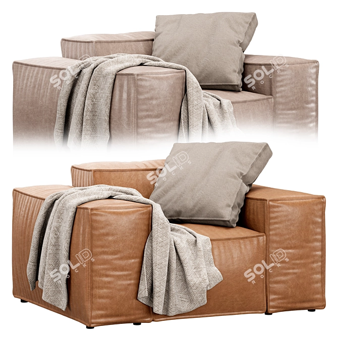 Melia Leather Armchair by Blanche 3D model image 1