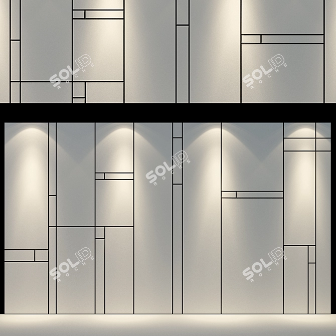 Modern Wall Panel 42: Design Excellence 3D model image 2