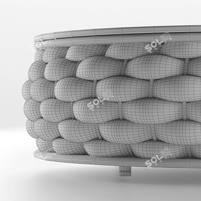 Stylish Patio Sofa: Stirling Rope Woven Loveseat 3D model image 2