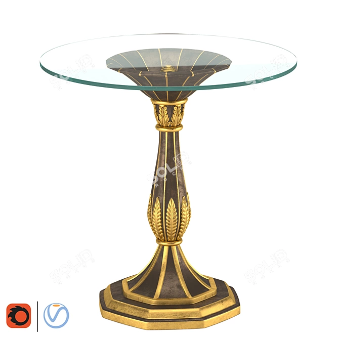 Sleek Roberto Giovannini Side Table 3D model image 1