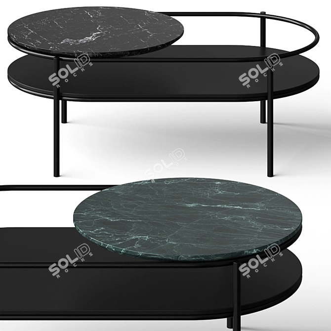 Minimalist Verde Coffee Tables 3D model image 1