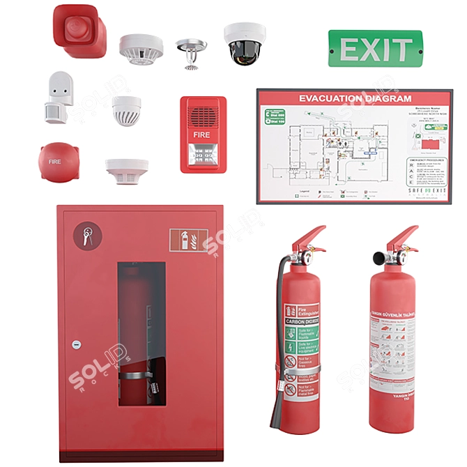 SecureGuard: Advanced Security and Fire Protection 3D model image 6