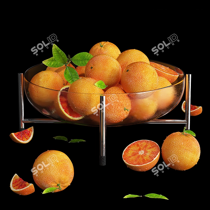 Modern Fruits Dish Stand 3D model image 1