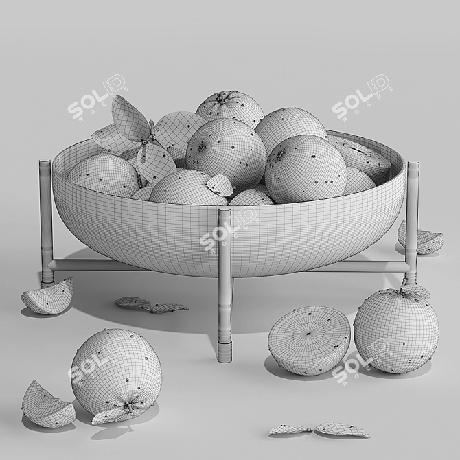 Modern Fruits Dish Stand 3D model image 7