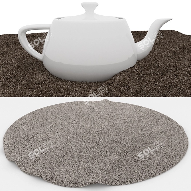 Versatile Round Rug Set 3D model image 3