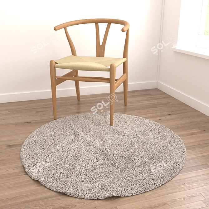 Versatile Round Rug Set 3D model image 4