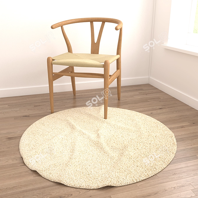 Versatile Round Rug Set 3D model image 5