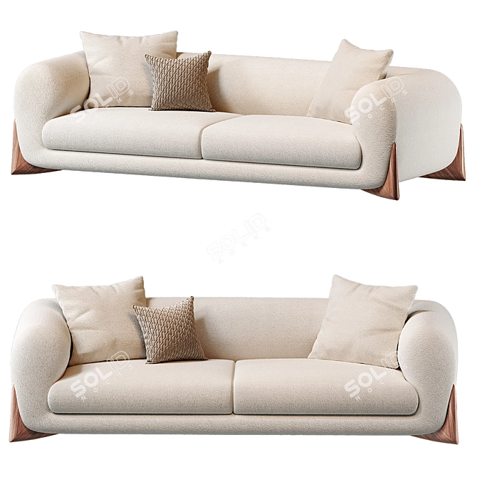 Elegant Porada Sofabed 3D model image 1