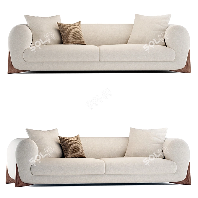 Elegant Porada Sofabed 3D model image 3