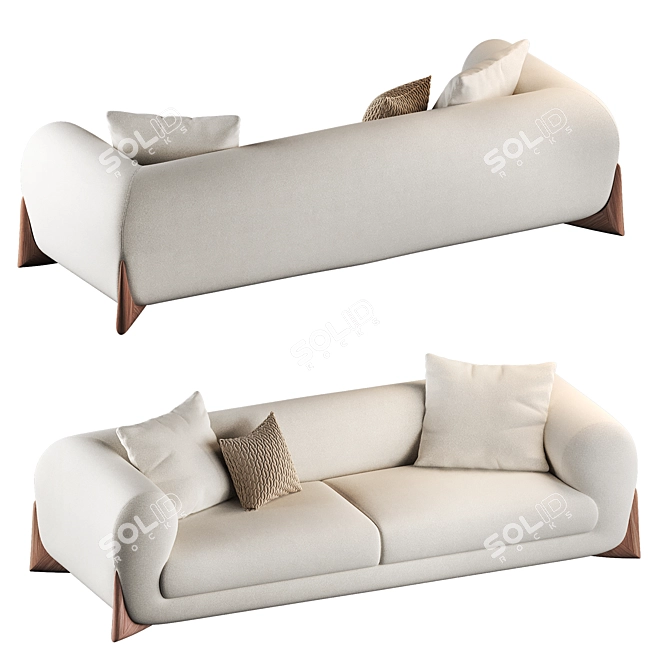 Elegant Porada Sofabed 3D model image 4