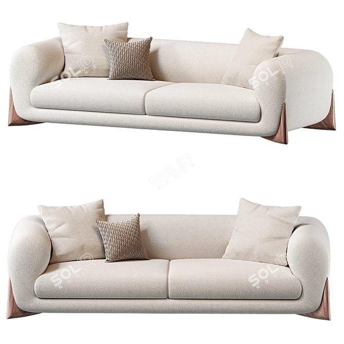 Elegant Porada Sofabed 3D model image 6