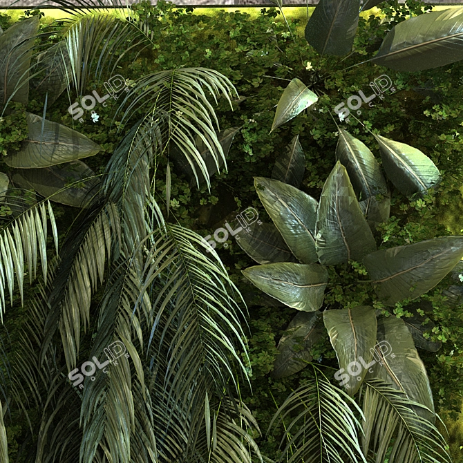 Elevate your space with Vertical Plant Set 3D model image 4