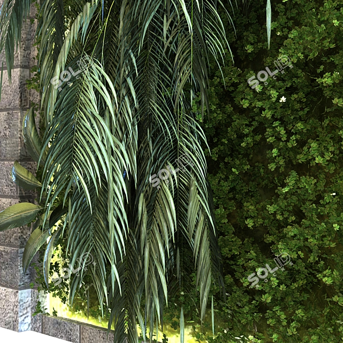 Elevate your space with Vertical Plant Set 3D model image 6