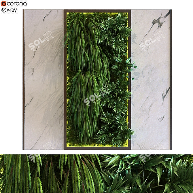 Vertical Greenery Set 3D model image 1