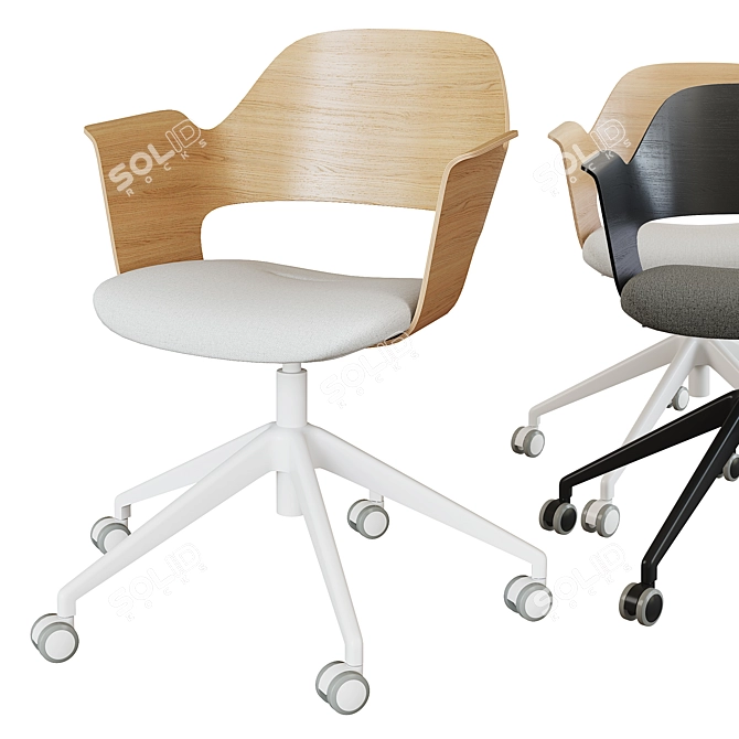 Elegant Office Conference Chair 3D model image 1