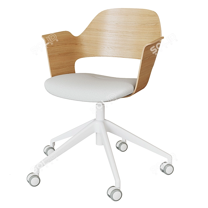 Elegant Office Conference Chair 3D model image 6