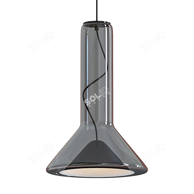 Elegant Whistle Medium Pendant Light 3D model image 1