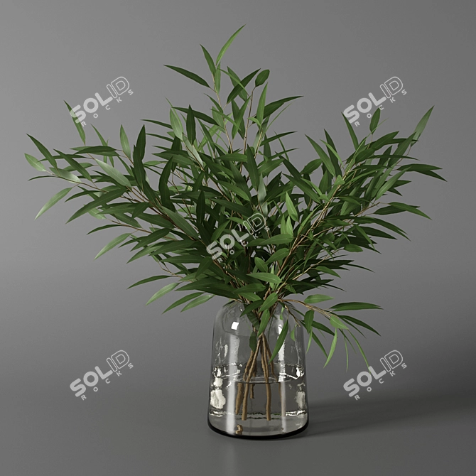 Elegant 16" Decorative Vase 3D model image 1