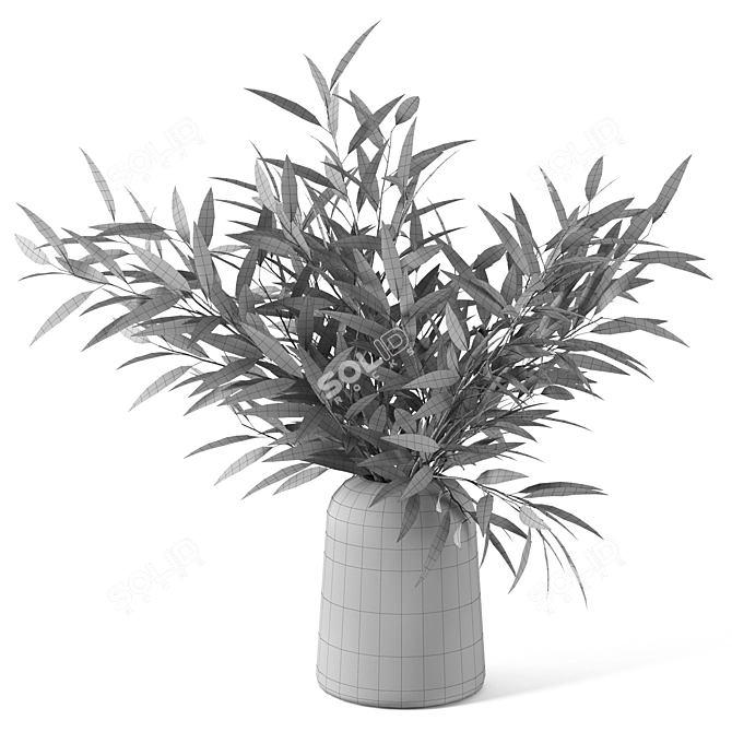 Elegant 16" Decorative Vase 3D model image 7