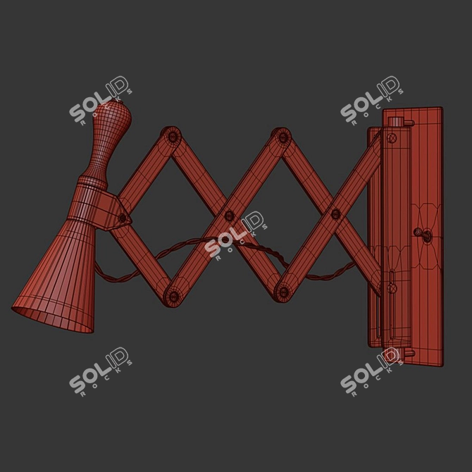 Allied Maker Accordion Sconce 3D model image 2