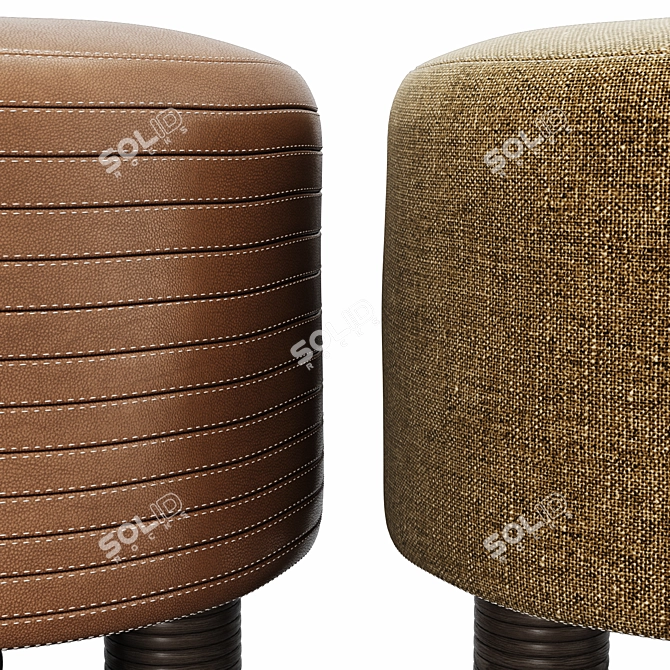 Modern Stylish Poufs 3D model image 2