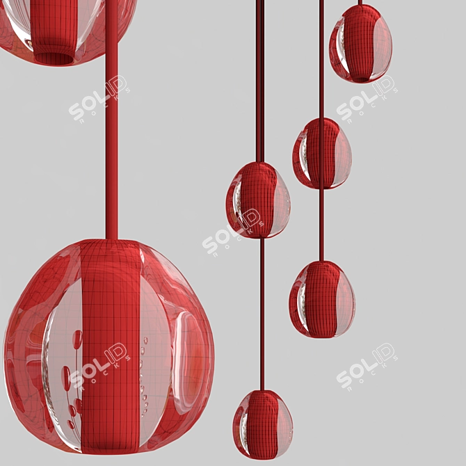 Mesmerizing Crystal Pendant Light 3D model image 4