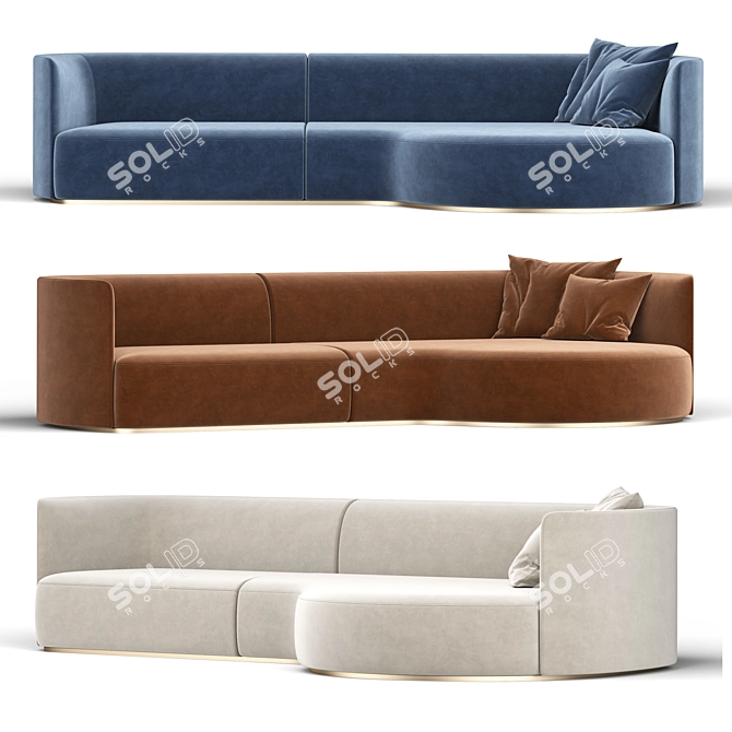 Elegant Chloe Sofa: Modern Design, Premium Quality 3D model image 1