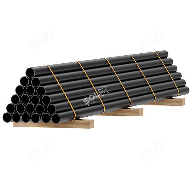 Palletized Pipe Bundle: Efficient and Convenient! 3D model image 6