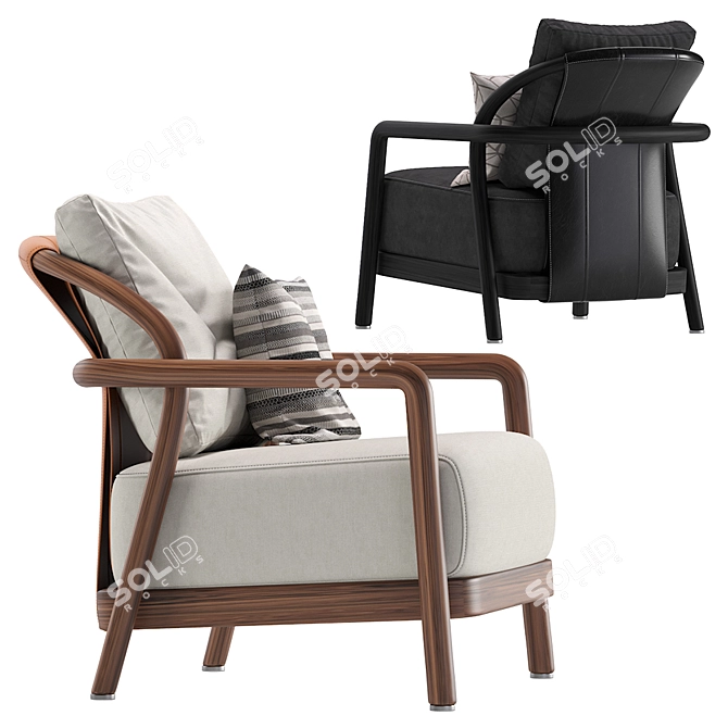 FLEXFORM ALISON Armchair 3D model image 5