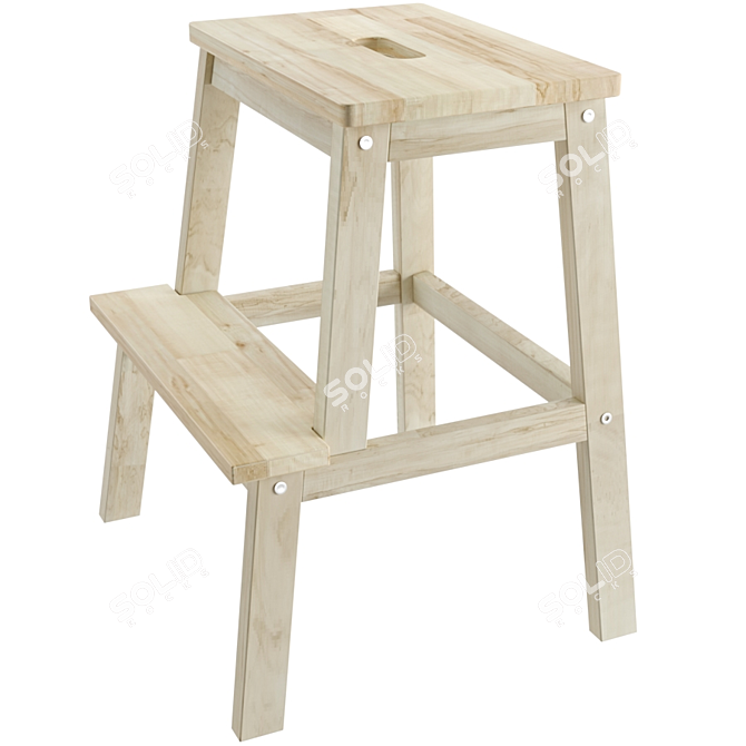 Versatile Ikea Stool-ladder: BEKVEM 3D model image 2