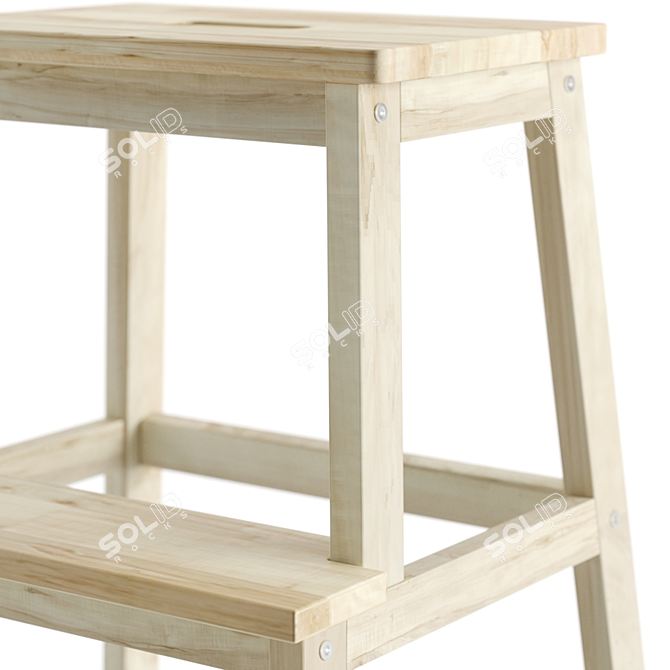 Versatile Ikea Stool-ladder: BEKVEM 3D model image 4