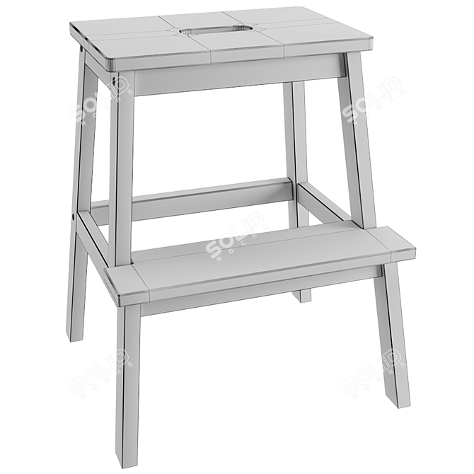 Versatile Ikea Stool-ladder: BEKVEM 3D model image 6