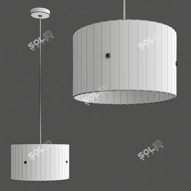 Minimalist Nordic Pendant Lamp 3D model image 2