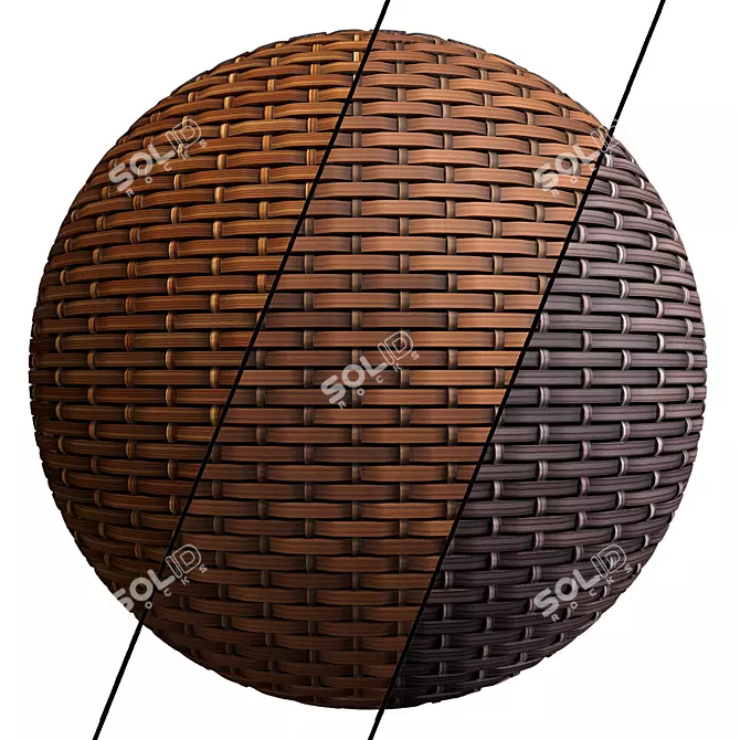 Woven Wonders: PBR Wicker Materials 3D model image 1