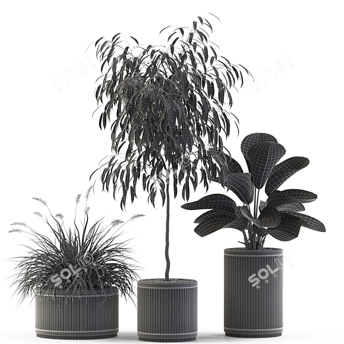 Botanical Bliss: 542 Green Marvels 3D model image 6