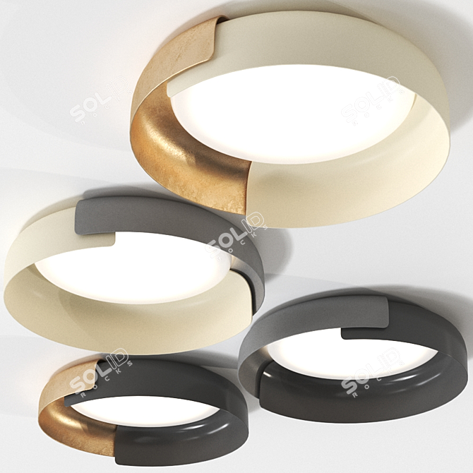 Elegant DALA LED Ceiling Light 3D model image 1