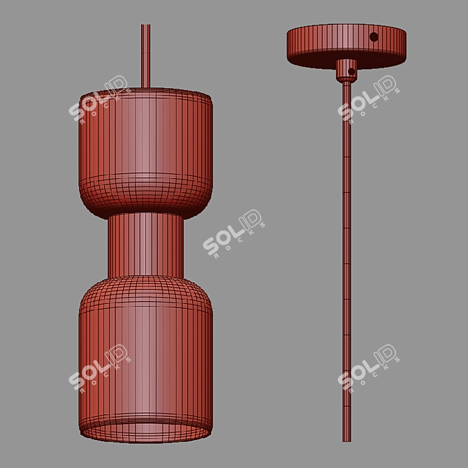 Tandem Glass Pendant Lamp Eurosvet 3D model image 3